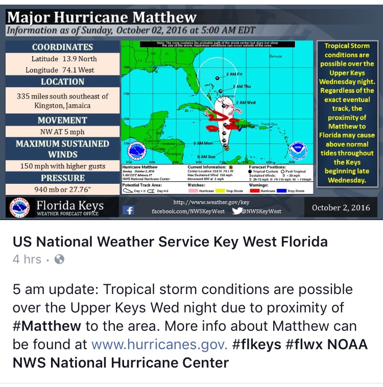 Hurricane Mathew - Key Largo